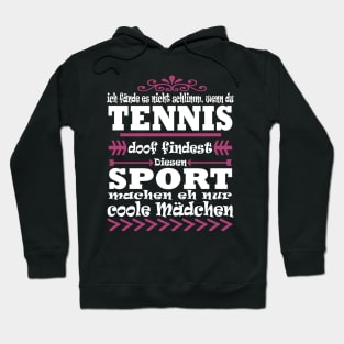 Tennis Sport Tennisplatz Leidenschaft Mädchen Hoodie